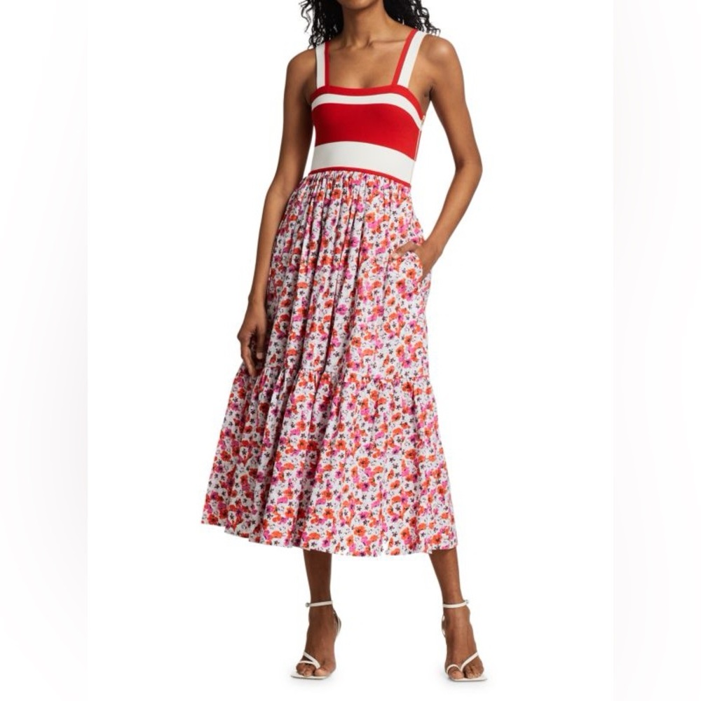 NWOT Tanya Taylor Gianna Floral Midi Dress